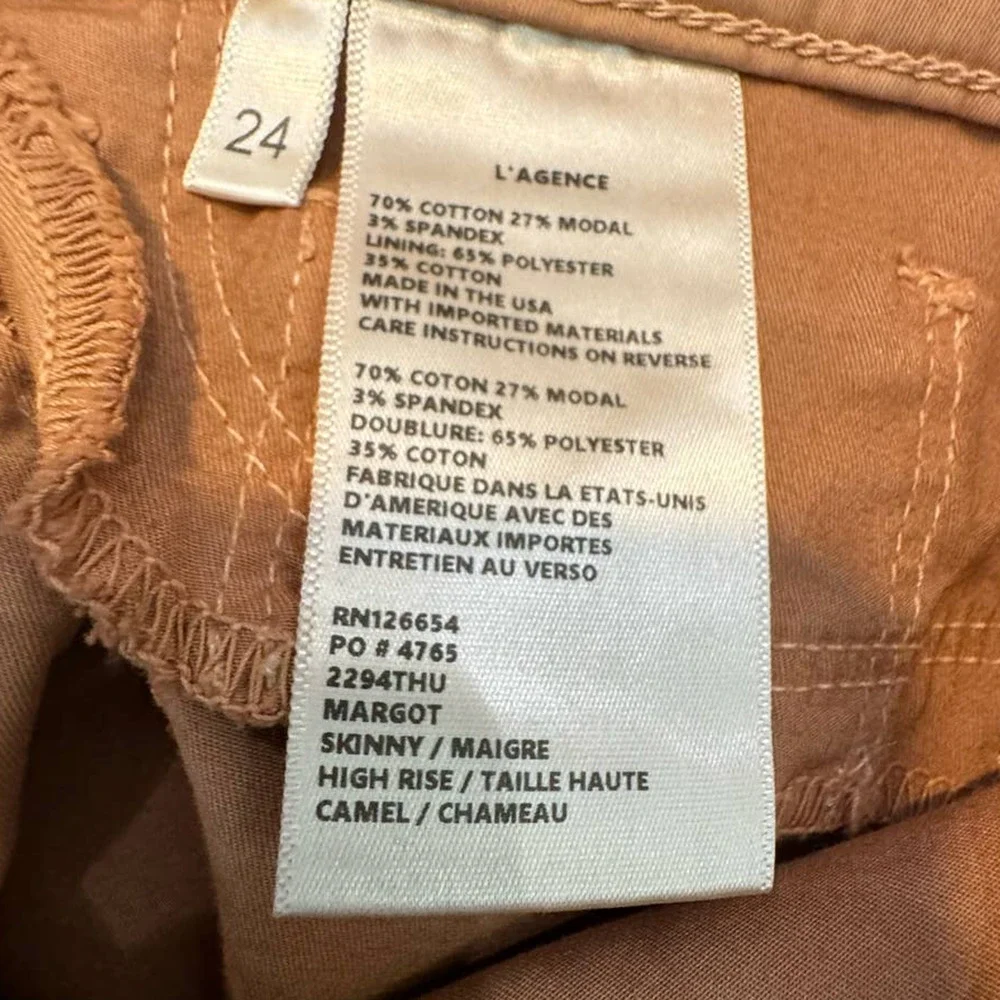 LAGENCE NWT $275 Margot Mid-rise Skinny Ankle in Hazelnut Size 24